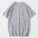 Rapper Travis Scott Cactus Jack Rainbow Alphabet Print T-Shirt Hip Hop Quality Cotton Short Sleeves Men Wome Oversized Tops