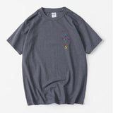 Rapper Travis Scott Cactus Jack Rainbow Alphabet Print T-Shirt Hip Hop Quality Cotton Short Sleeves Men Wome Oversized Tops