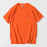 Rapper Travis Scott Cactus Jack Rainbow Alphabet Print T-Shirt Hip Hop Quality Cotton Short Sleeves Men Wome Oversized Tops