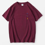 Rapper Travis Scott Cactus Jack Rainbow Alphabet Print T-Shirt Hip Hop Quality Cotton Short Sleeves Men Wome Oversized Tops