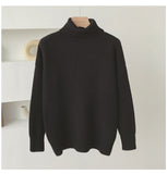 WYWM Turtle Neck Cashmere Sweater for Women Korean Style