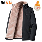 5XL Men's NEW Casual Warm Thick Fleece Parkas Jacket Coat