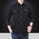 Casual Shirt 5XL 6XL Male Overshirt  Military Cotton Shirts