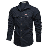 Casual Shirt 5XL 6XL Male Overshirt  Military Cotton Shirts