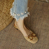 Elegant Office Ladies Shoes and Sandals with Square Heel Sandals Slip On