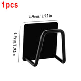 Kitchen Stainless Steel Sink Sponges Holder Self Adhesive Drain Drying Rack Kitchen Wall Hooks Accessories Storage Organizer