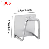 Kitchen Stainless Steel Sink Sponges Holder Self Adhesive Drain Drying Rack Kitchen Wall Hooks Accessories Storage Organizer