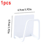 Kitchen Stainless Steel Sink Sponges Holder Self Adhesive Drain Drying Rack Kitchen Wall Hooks Accessories Storage Organizer