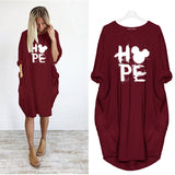 Mickey Mouse Dress for Women Casual Loose Midi Dresses Leopard Print Pocket Vintage Vestido Fall Maxi Clothes Kawaii Robe Femme