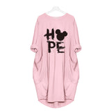 Mickey Mouse Dress for Women Casual Loose Midi Dresses Leopard Print Pocket Vintage Vestido Fall Maxi Clothes Kawaii Robe Femme