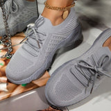 Women Sneakers Casual Shoes Comfortable Mesh Lace-Up Ladies Sport Shoes Wedges Chunky Womens Vulcanized Shoes Females Sneakers
