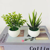 Mini Artificial Bonsai Aloe Plants-Home Garden Decor