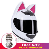Motorcycle Helmet Women Moto Ear Helmet Personality Full Face Motorbike Helmet Motocross Capacete Casque Moto Helmet Black