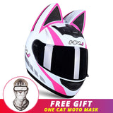 Motorcycle Helmet Women Moto Ear Helmet Personality Full Face Motorbike Helmet Motocross Capacete Casque Moto Helmet Black