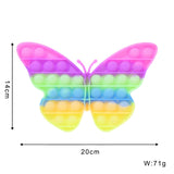 Rainbow Bubble Fidget Sensory Toy for Autisim Special Needs Anti-stress Game Stress Relief Squishy Fidget Toys for Kids