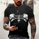 NEW Casual Skull Printed Oversized T Shirt For Men