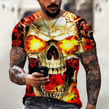 NEW Casual Skull Printed Oversized T Shirt For Men