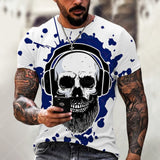 NEW Casual Skull Printed Oversized T Shirt For Men