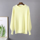 Hirsionsan Soft Loose Knitted Cashmere Sweaters Women New Winter Loose Solid Female Pullovers Warm Basic Knitwear Jumper