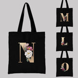 Ladies Letter Series Shopping Bag - Foldable & Reusable Harajuku Style Bag