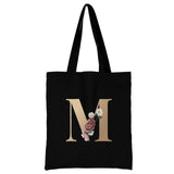 Ladies Letter Series Shopping Bag - Foldable & Reusable Harajuku Style Bag