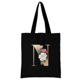Ladies Letter Series Shopping Bag - Foldable & Reusable Harajuku Style Bag