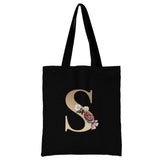 Ladies Letter Series Shopping Bag - Foldable & Reusable Harajuku Style Bag