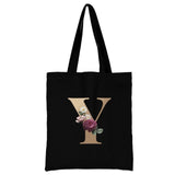 Ladies Letter Series Shopping Bag - Foldable & Reusable Harajuku Style Bag