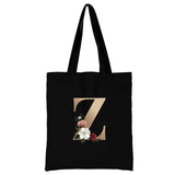 Ladies Letter Series Shopping Bag - Foldable & Reusable Harajuku Style Bag