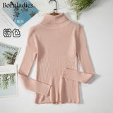 Bornladies Basic Knitted Autumn Turtleneck Sweaters for Women