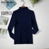 Bornladies Basic Knitted Autumn Turtleneck Sweaters for Women
