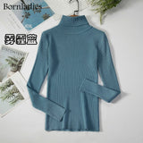 Bornladies Basic Knitted Autumn Turtleneck Sweaters for Women
