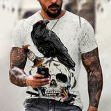 NEW Casual Skull Printed Oversized T Shirt For Men
