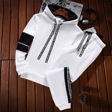 Winter Hoodie Sweatshirt+Sweatpants 2 Piece Streetwear Set for Men