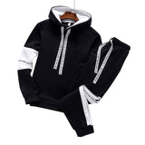 Winter Hoodie Sweatshirt+Sweatpants 2 Piece Streetwear Set for Men