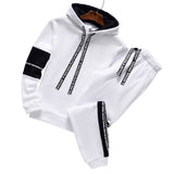 Winter Hoodie Sweatshirt+Sweatpants 2 Piece Streetwear Set for Men