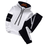 Winter Hoodie Sweatshirt+Sweatpants 2 Piece Streetwear Set for Men