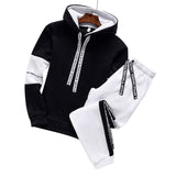 Winter Hoodie Sweatshirt+Sweatpants 2 Piece Streetwear Set for Men