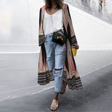 Bohemian Floral Printed Shirt Kimono ZANZEA Summer Beach Cardigan Women Open Front Long Sleeve Casual Blouse Vintage Long Tops
