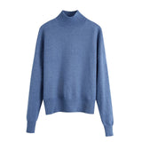 Willshela Women's Fashion Solid Knit Sweater Top  with Long Sleeves & High Neck