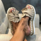 Slippers Women Sandals Platform Sandals Shoes Women Bow 2021 Summer Sandals Slipper Indoor Outdoor Flip-flops Beach Shoes Female