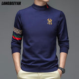 Top Grade New Autumn Winter Designer Fashion Brand Luxury Knit Half Turtleneck