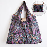 Big Thick Polyester Nylon Tote ECO Bag - Reusable & Portable Women's Foldable Shopping Bag