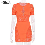 FQLWL Night Club Purple White Tassel Lace Dresses Bandage Pink Summer Bodycon Mesh Dress Women