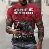Summer 3D Printing Plum Skull Oversized T-Shirt Fashion O-Neck 66 Highway Pattern Casual Short Sleeve Street Hip Hop T-Shirts