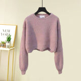 Plus Size Women Autumn Winter Warm Knitted Two Pieces Sets Korean Long Sleeve Pullover Sweater Top And High Waist Skirts Sets