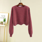 Plus Size Women Autumn Winter Warm Knitted Two Pieces Sets Korean Long Sleeve Pullover Sweater Top And High Waist Skirts Sets