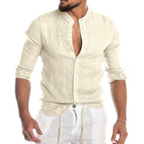 Cool Breathable Cotton Linen Shirt for Man
