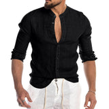 Cool Breathable Cotton Linen Shirt for Man