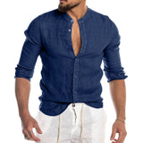 Cool Breathable Cotton Linen Shirt for Man